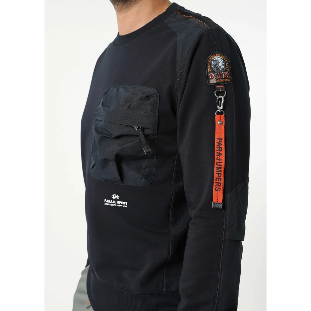 Parajumpers Zwarte Sabre Crewneck Sweatshirt Black Heren