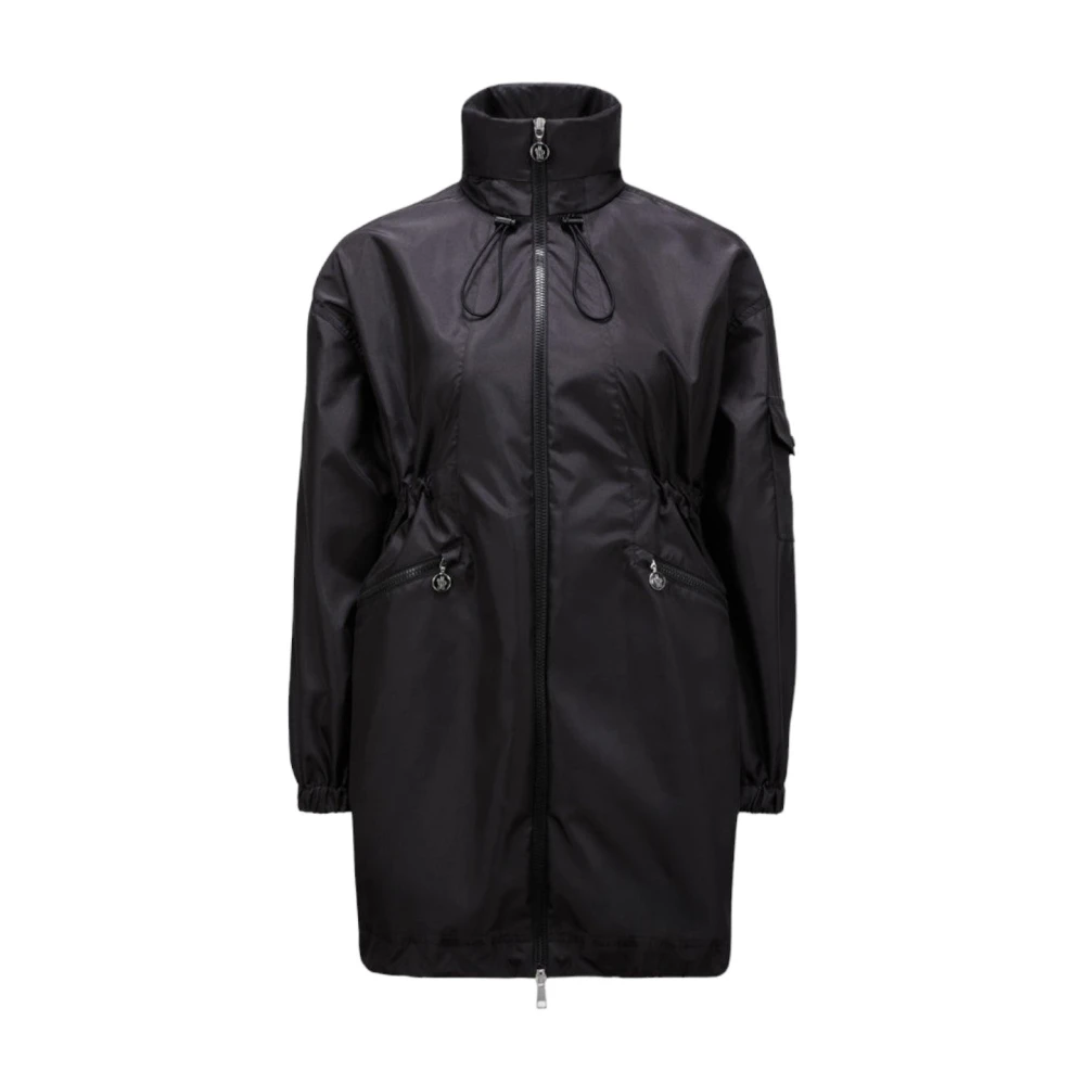 Moncler Waterafstotende Parka Jas in Zwart Black Dames