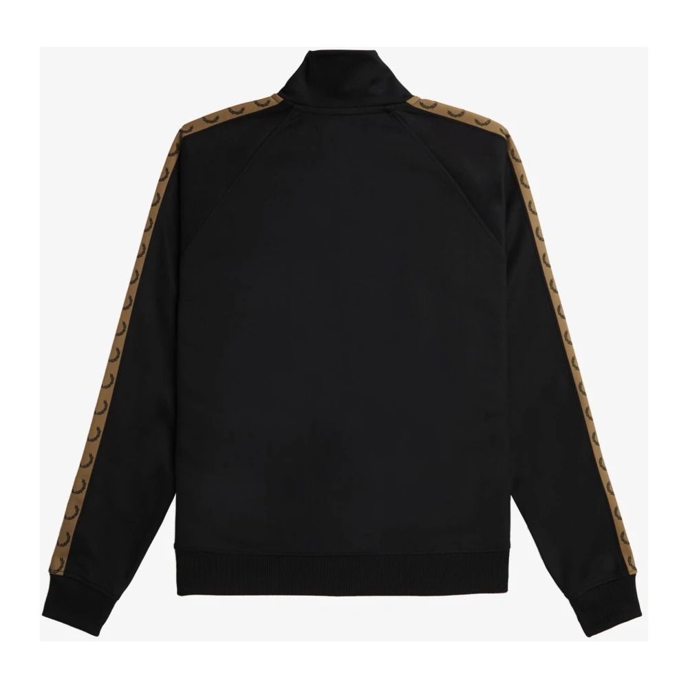 Fred Perry Contrast Tape Track Jacket Black Heren