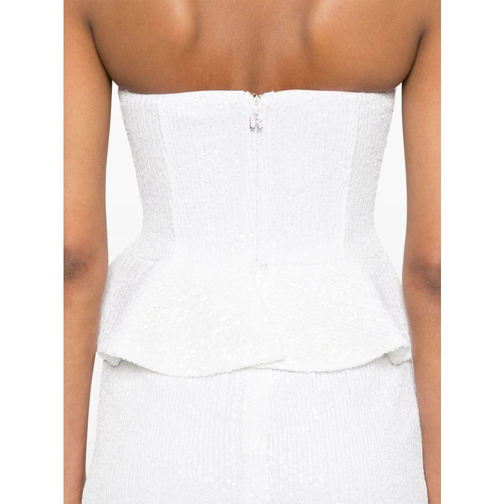 Rotate Birger Christensen Korte Jurk White Dames