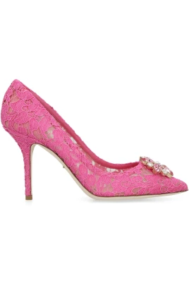 Spetspump med Rhinestone Appliqué