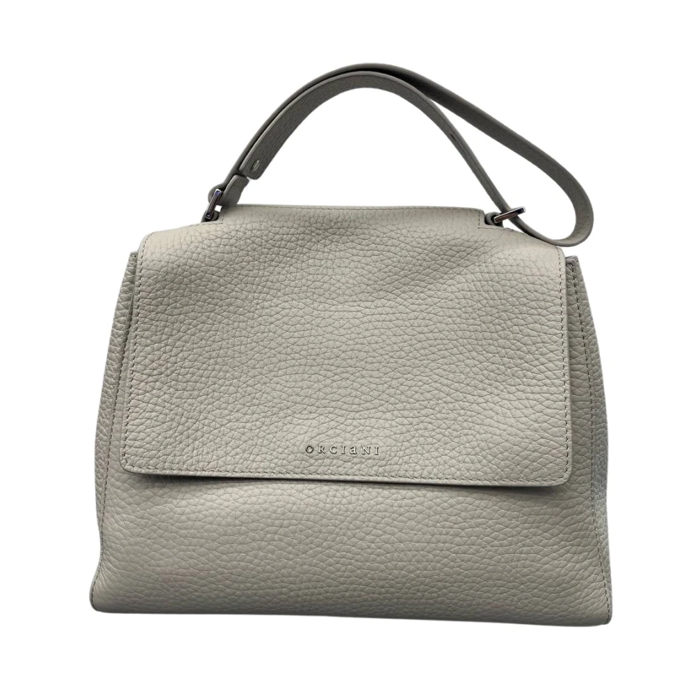 Orciani Dames Leren Handtas Sveva Medium Beige Dames