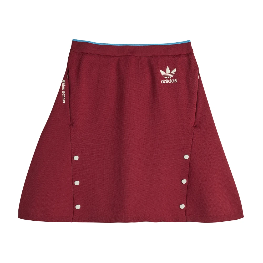 Adidas Red Tennis, Female, Xs, Burgundy Skirt With Snap Closure