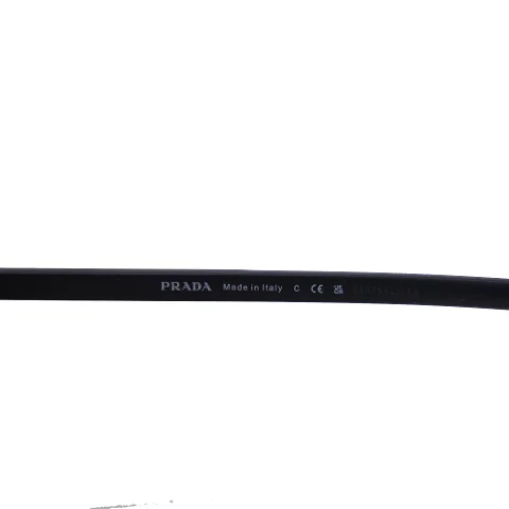 Prada Vintage Pre-owned Metal sunglasses Black Heren