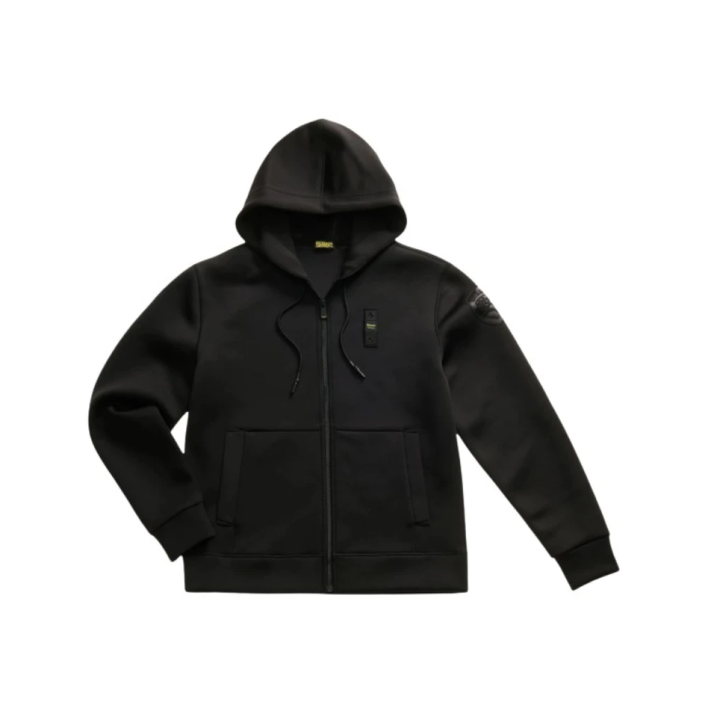 Blauer Herr Svart Sweatshirts & Hoodies S, Polyester, Zip-Through Sweatshirt