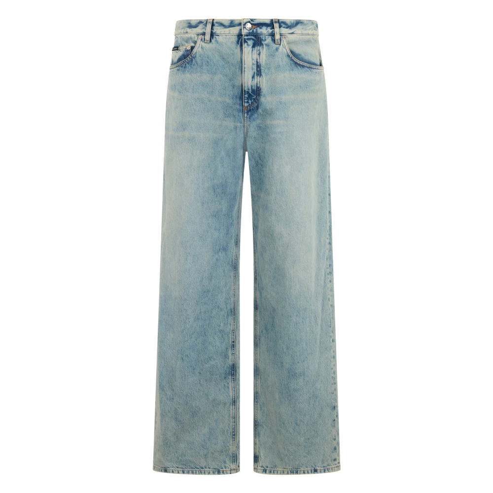 Dolce & Gabbana Blue Cotton Relaxed Fit Jeans - IT48 | M - Image 2