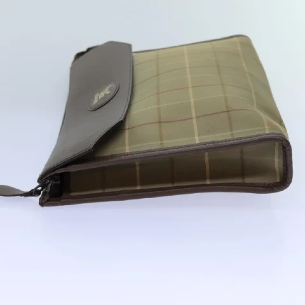 Burberry Vintage Pre-owned Canvas clutches Beige Dames