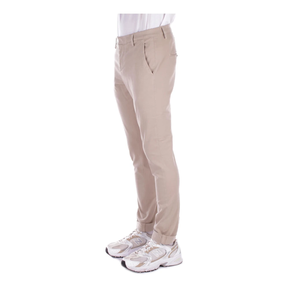 Dondup Beige Broek met Logo Rits Beige Heren