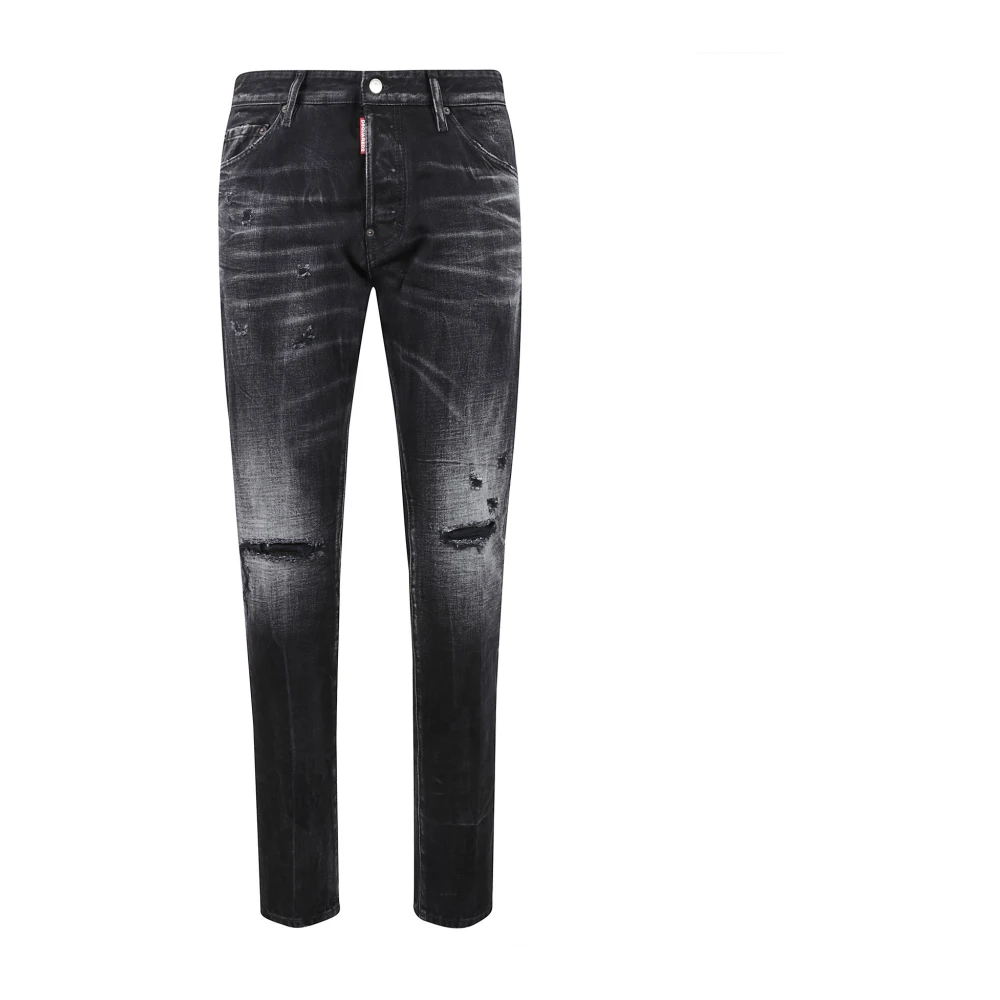 Dsquared2 Klassieke Denim Broek met Vijf Zakken Black Heren