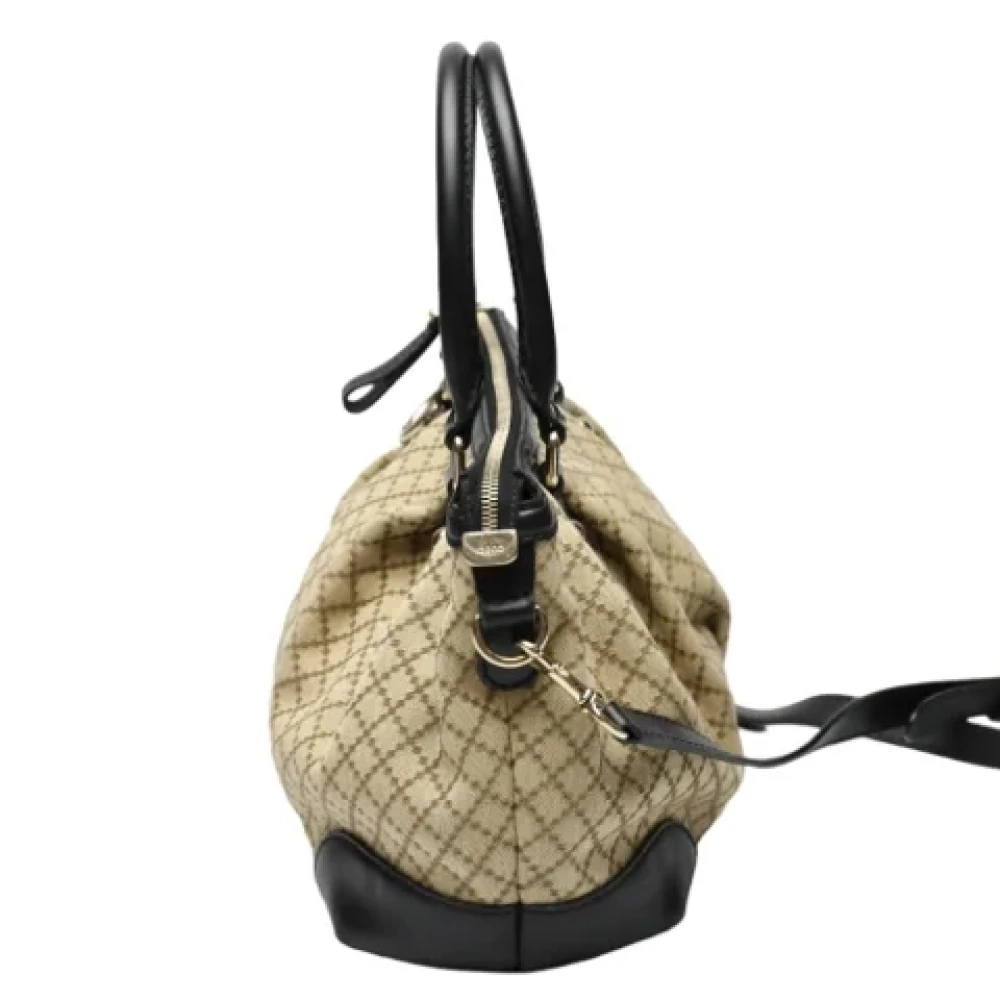 Gucci Vintage Pre-owned Canvas gucci-bags Beige Dames