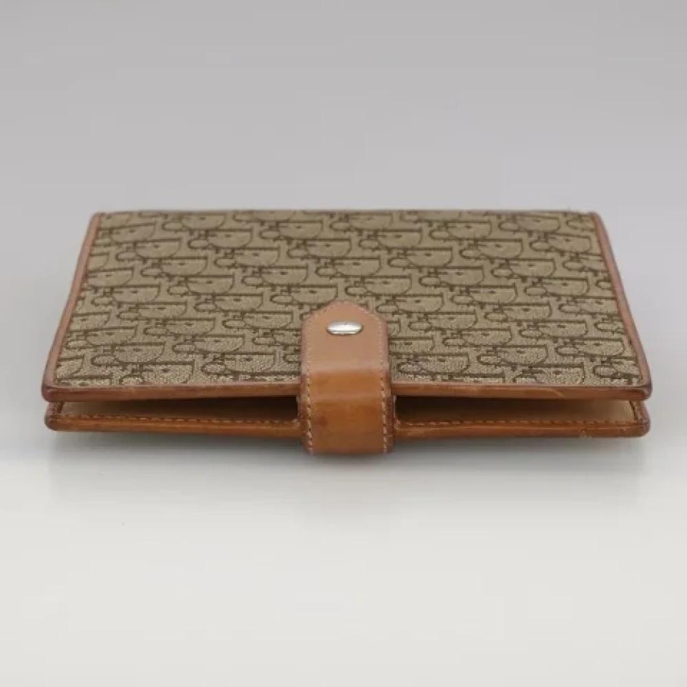 Dior Vintage Pre-owned Canvas wallets Beige Dames