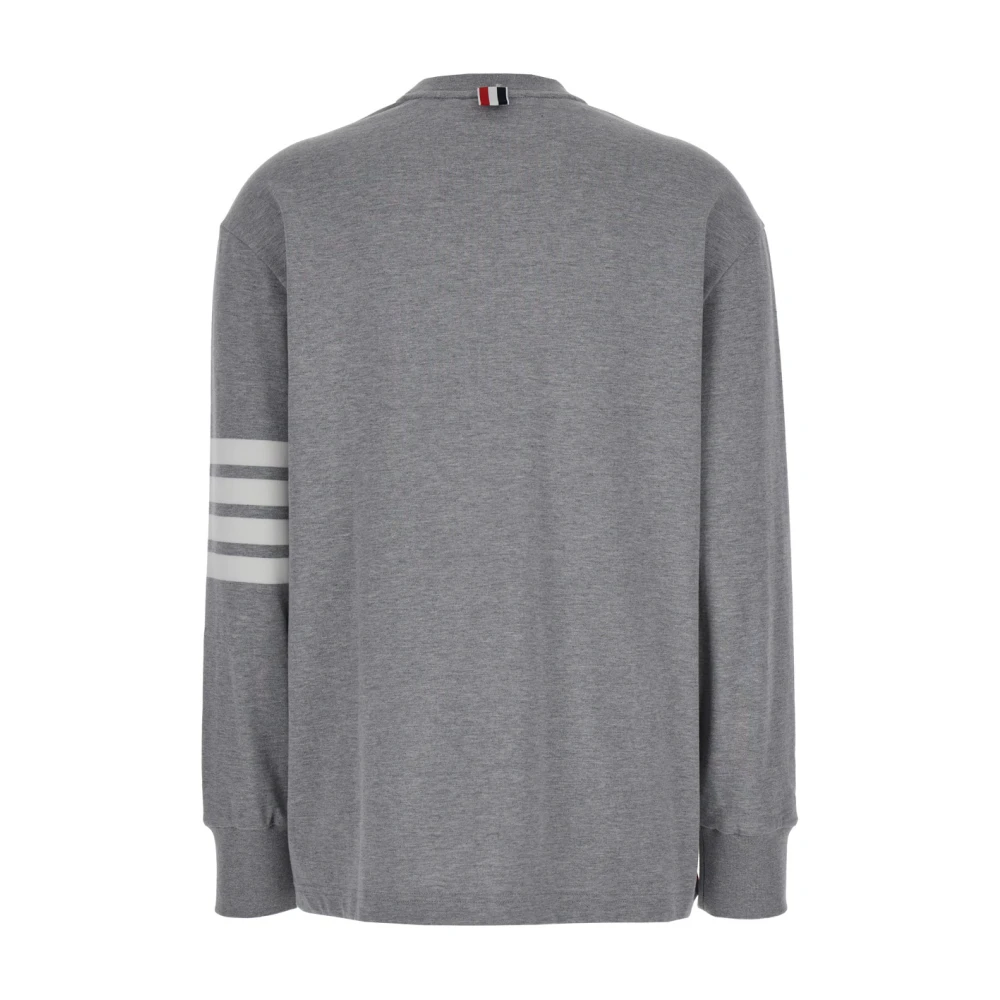 Thom Browne Grijze Lange Mouw Rugby Tee Gray Dames
