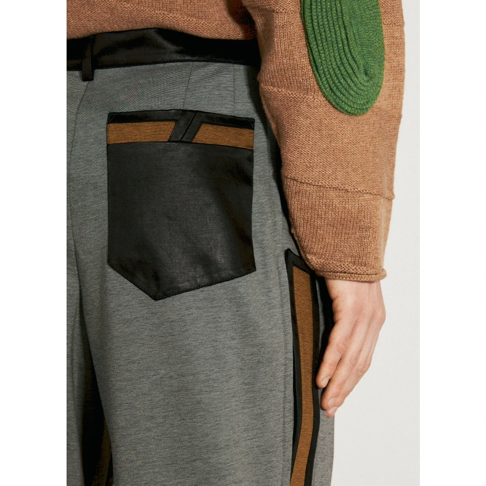 Kiko Kostadinov Contrast Side Patched Broek Gray Heren