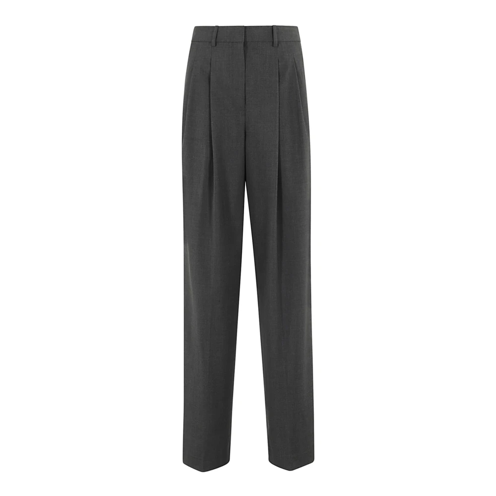 Theory Straight Trousers Gray Dames