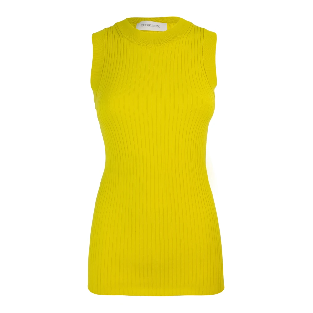 Sportmax Gul Ärmlös Topp