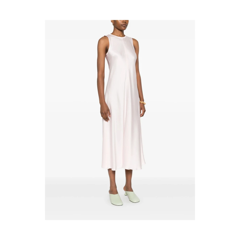 Forte Roze Jurk met Wijd Uitlopende Zoom Pink Dames