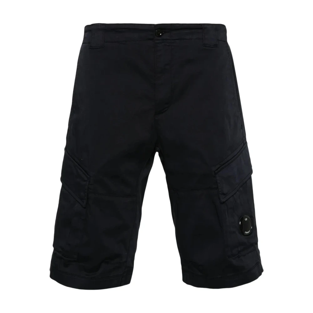 C.P. Company Cargo Bermuda Shorts Total Eclipse Style Black Heren