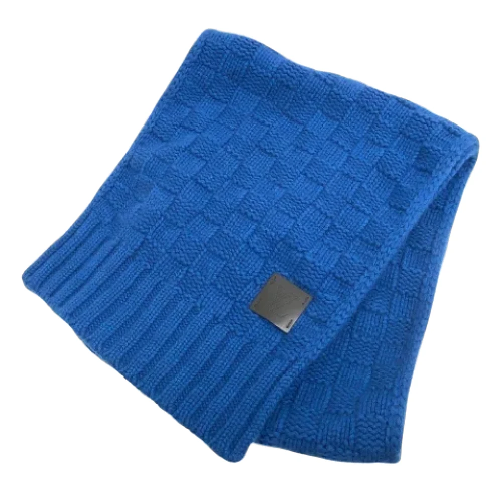 Louis Vuitton Vintage Pre-owned Cashmere scarves Blue Dames
