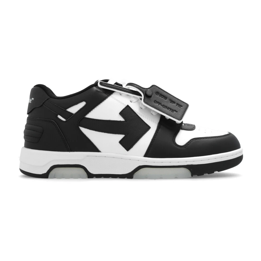 Off White Men's Black/White Out Of Office Calf Leather Sneaker