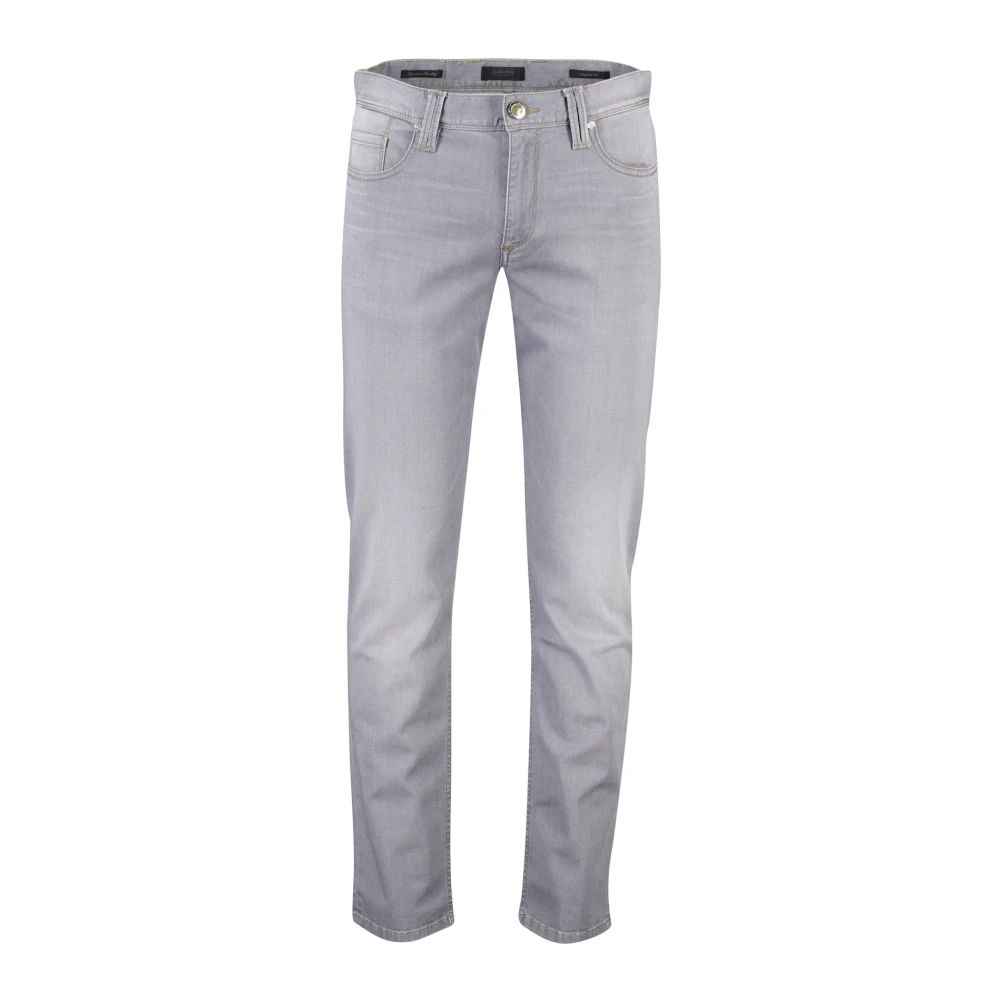 Alberto Men's Gray Slim Fit Jeans, W32 L36, Slim-Fit Jeans