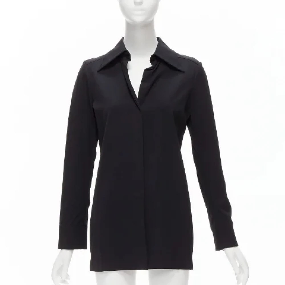 Gucci Vintage Tweedehands Zwarte Stoffen Overhemd Black Dames