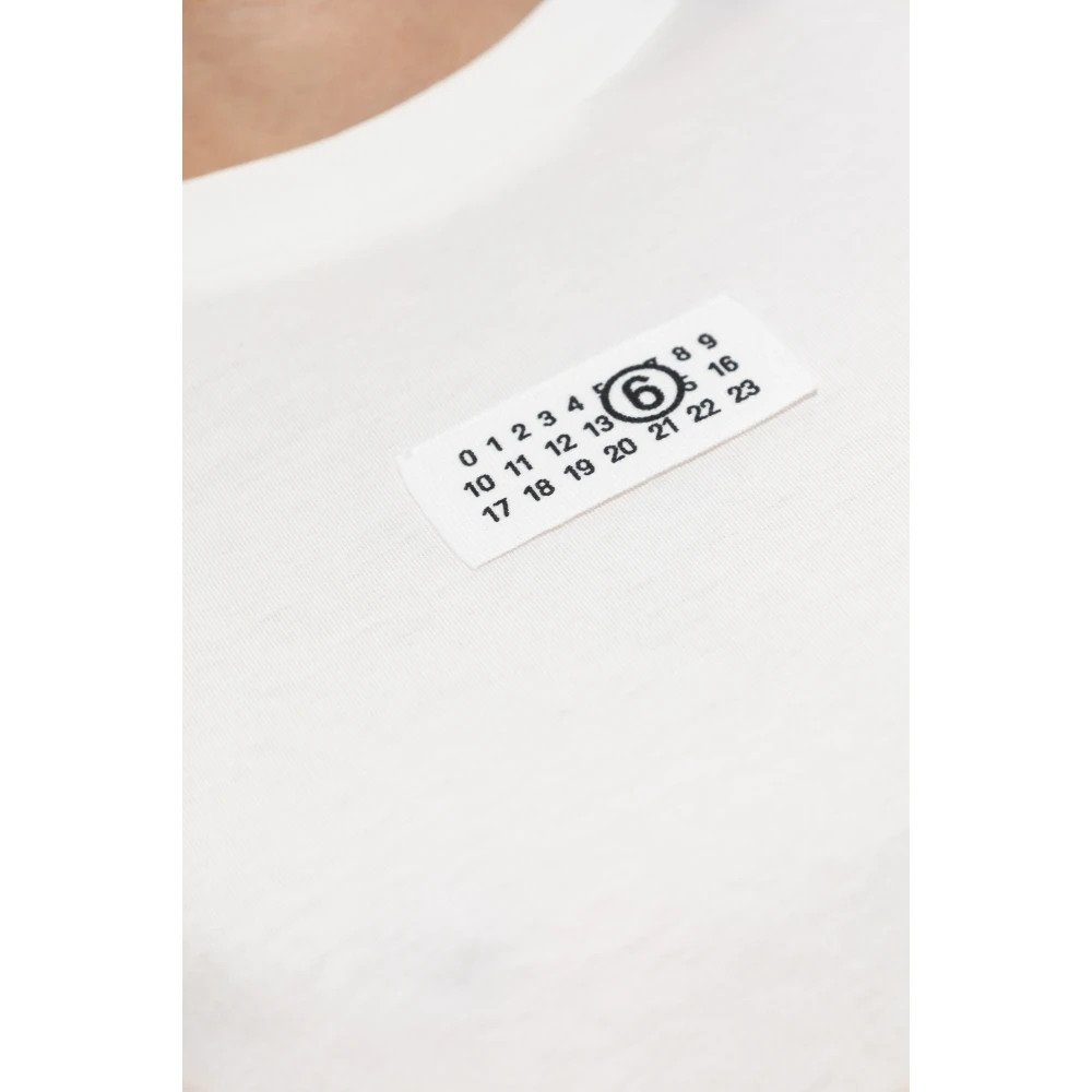 MM6 Maison Margiela T-shirt met logo White Dames