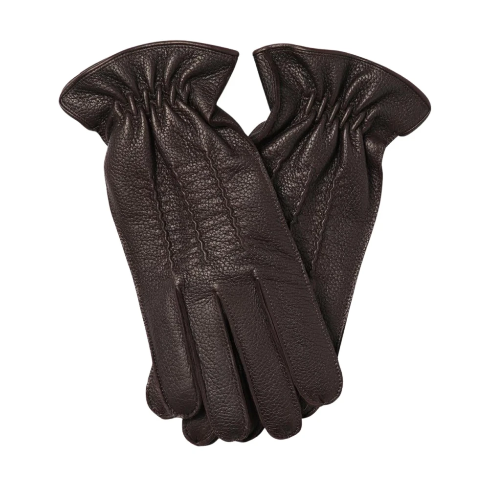 Orciani Men's Brown Gloves,, Classic Leather Gloves Size 9 1/2 In