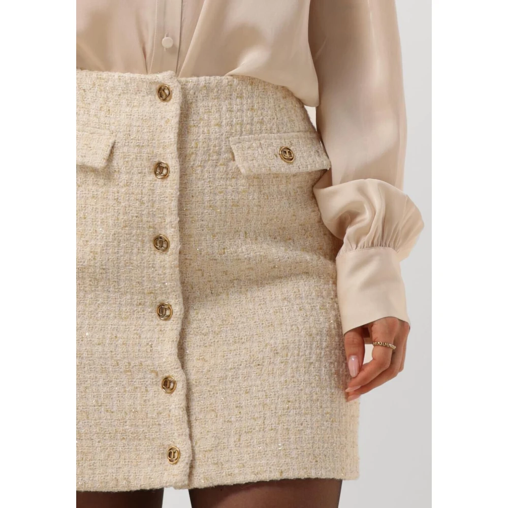 Twinset Elegant Mini Skirt Beige Dames