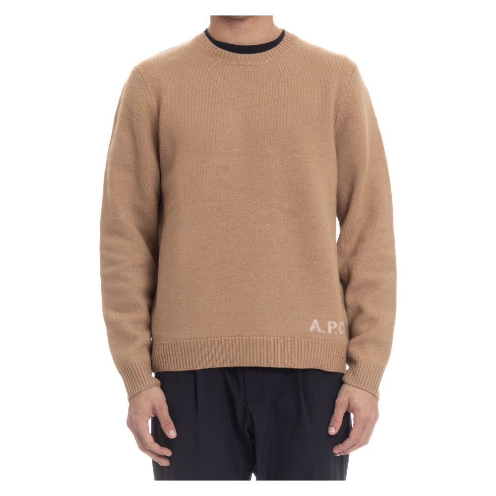 A.p.c. Zachte warme en dikke trui Brown Heren