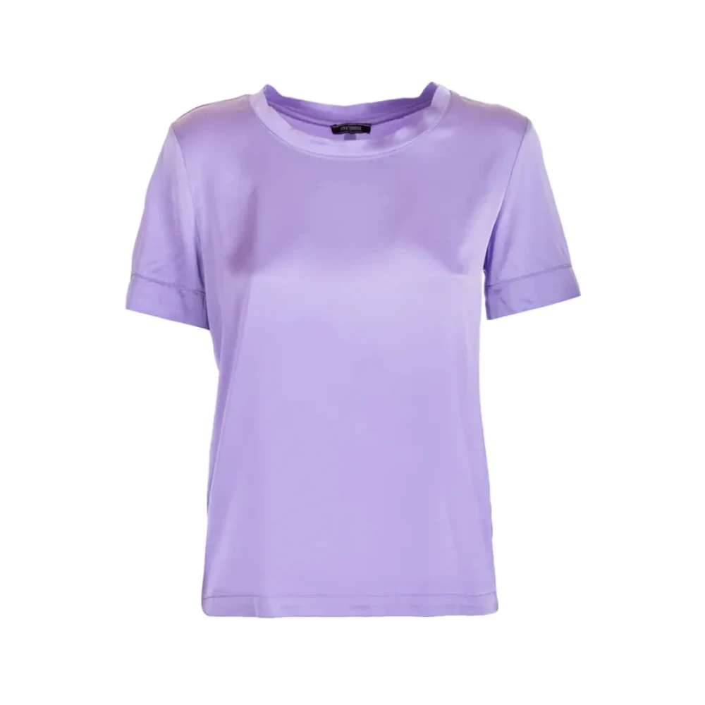Fracomina Basis T-shirt Herfst Winter Collectie Purple Dames