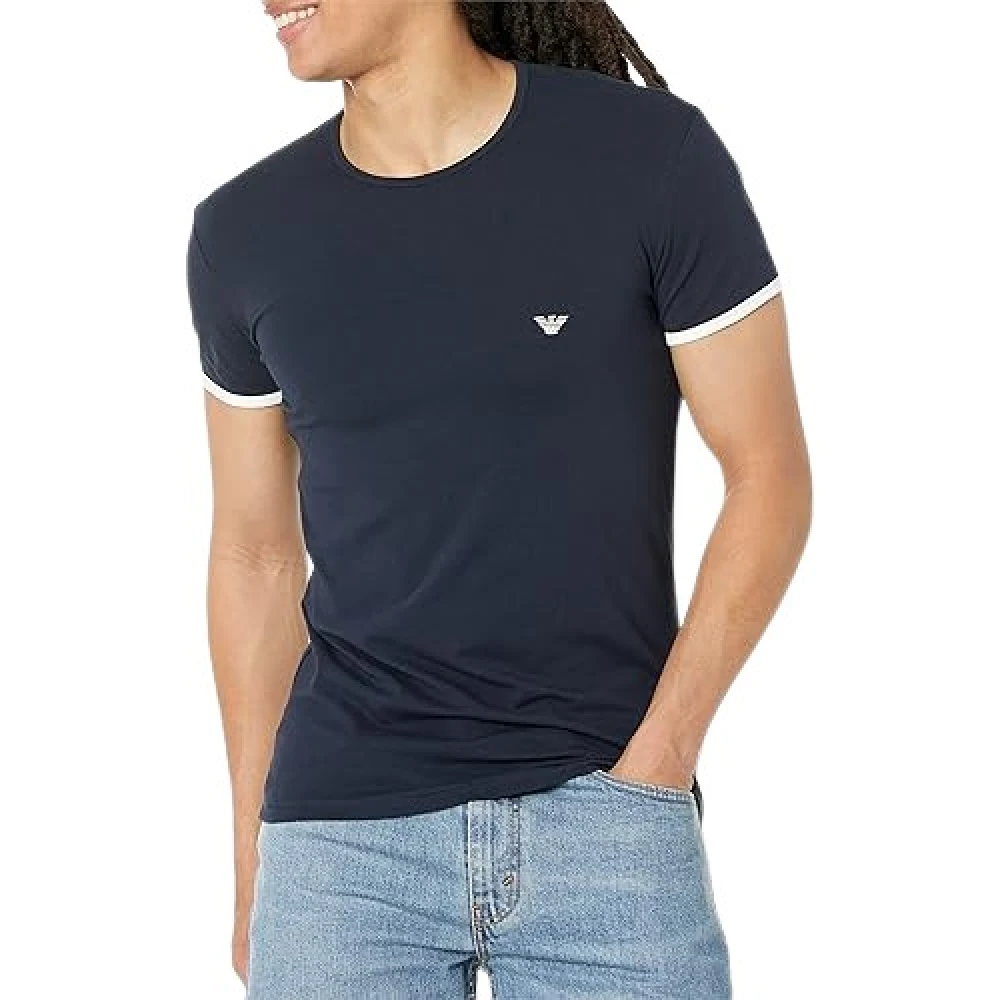 Emporio Armani Hombre Azul Camisetas, Talla: L