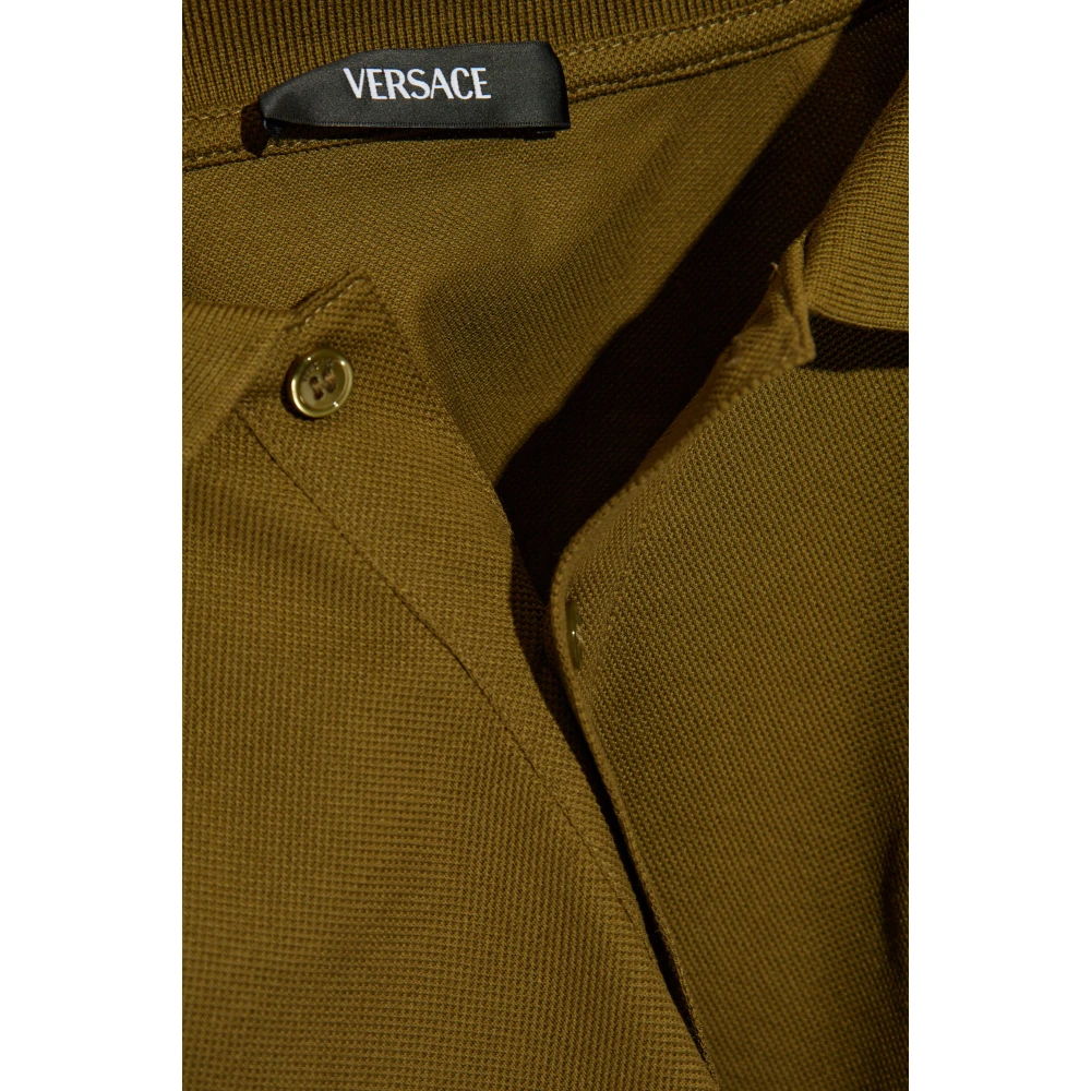 Versace Polo met logo Green Heren