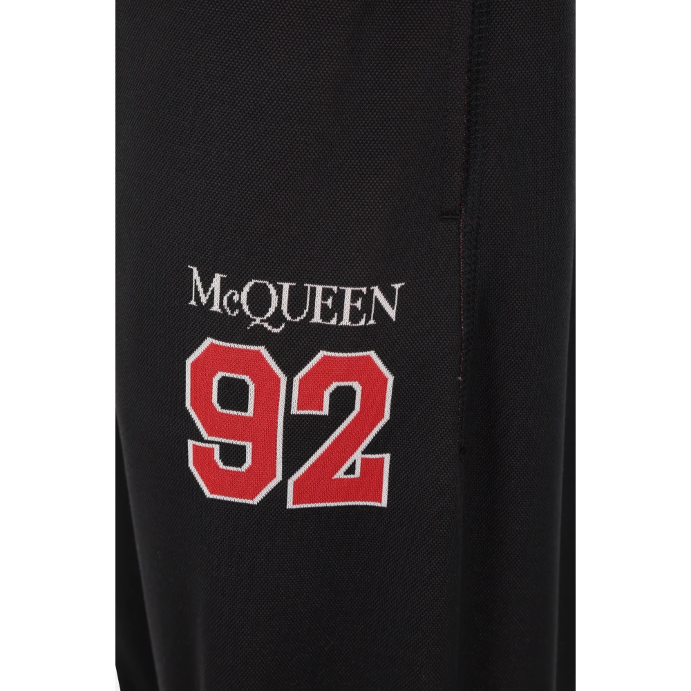 alexander mcqueen Zwarte Joggingbroek met McQueen Logo Black Heren
