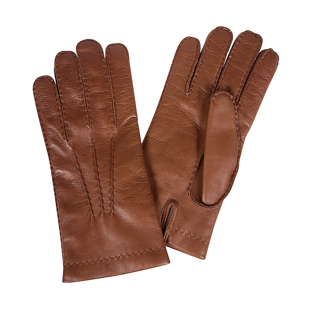 Eleventy Men's Brown Gloves, L, Guanto Nappa