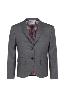Mélange Ull Enkelknäppt Blazer