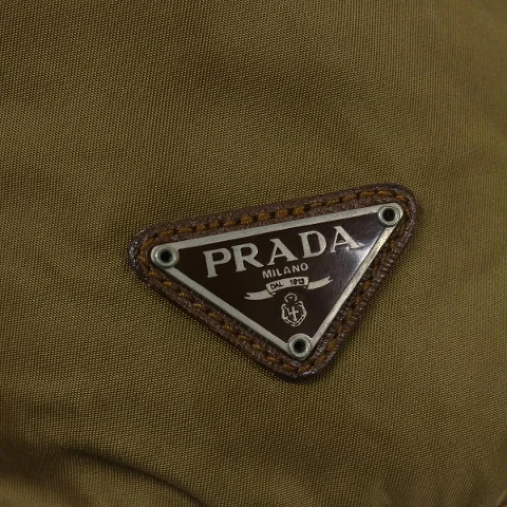 Prada Vintage Pre-owned Fabric clutches Brown Dames