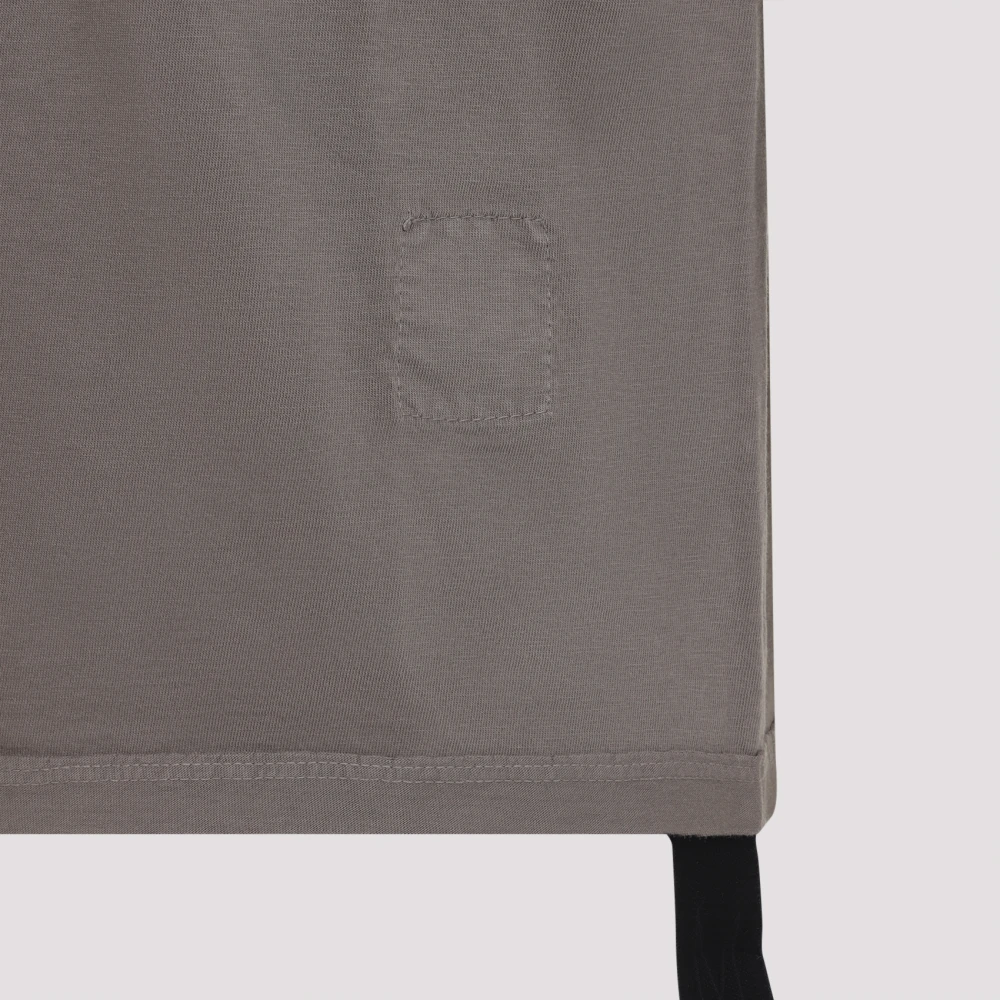 Rick Owens Minimalistisch Zwart T-shirt Beige Heren