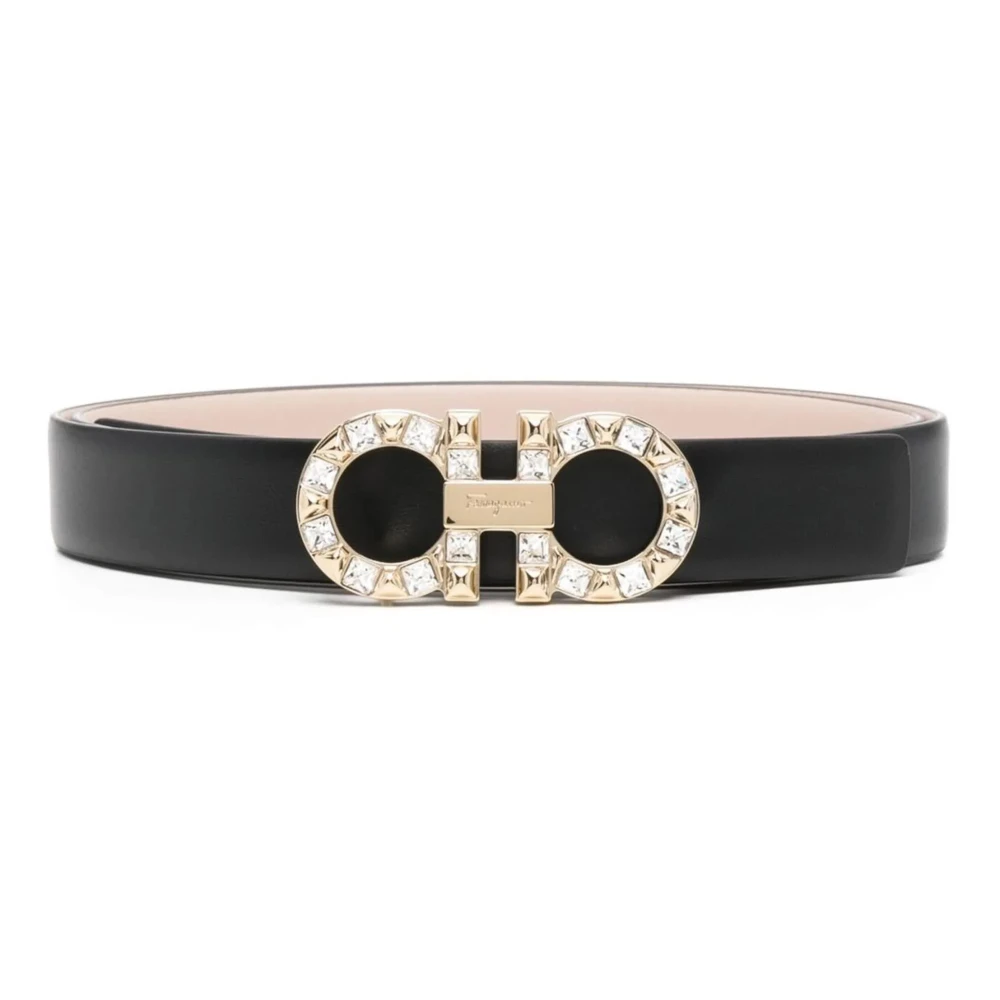 Salvatore Ferragamo Zwarte Ceylon Riem Black Dames