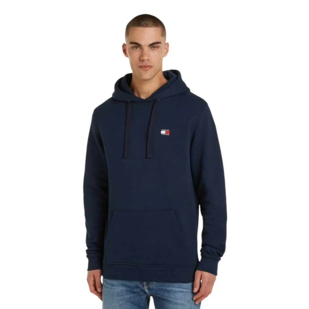 Tommy Jeans Casual Badge Sweat Hoodie Blue Heren