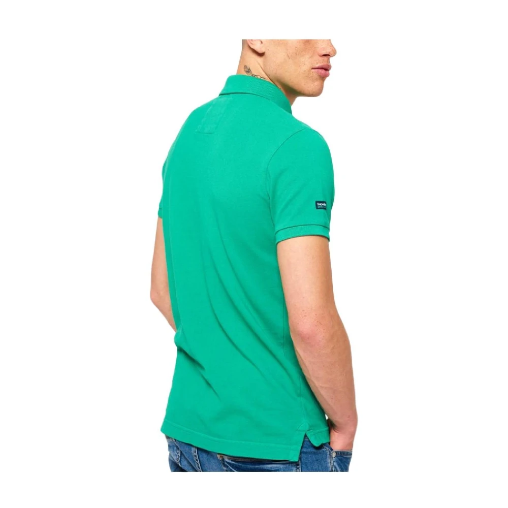Superdry Vernietigde Polo met Stedelijke Verfijning Green Heren