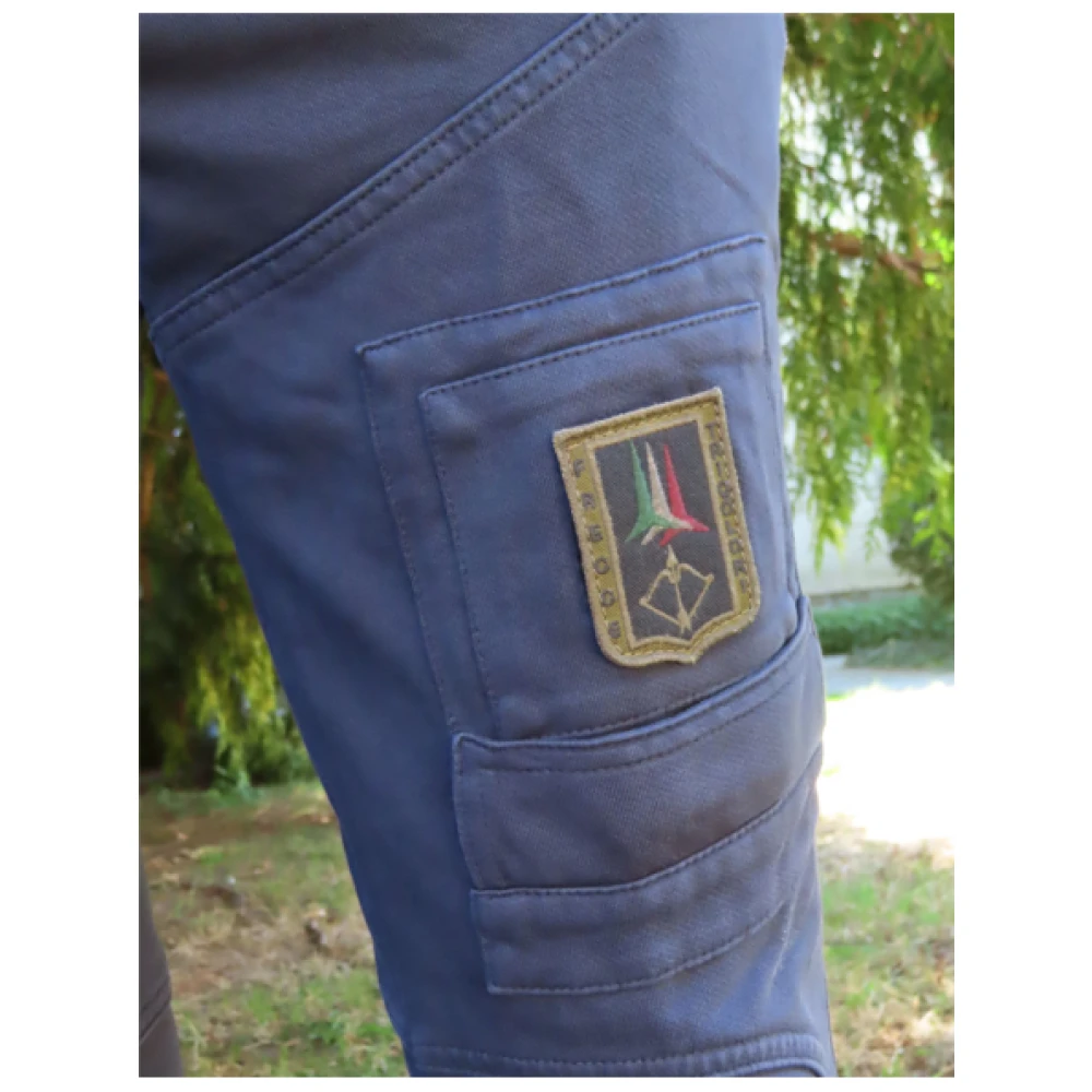 aeronautica militare Katoenen Joggingbroek met Anti-G Zakken Blue Heren