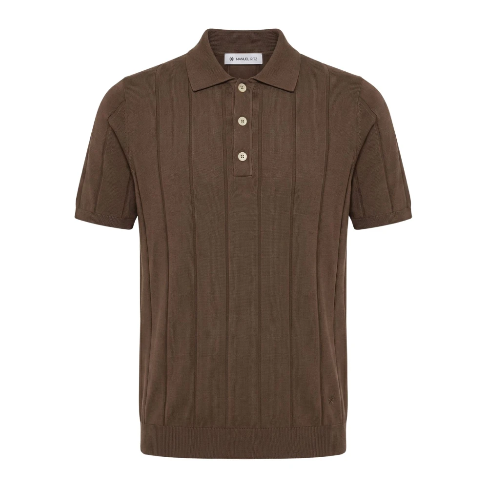 Manuel Ritz Men's Gray Polo Shirts, 2XL, Maglia Polo
