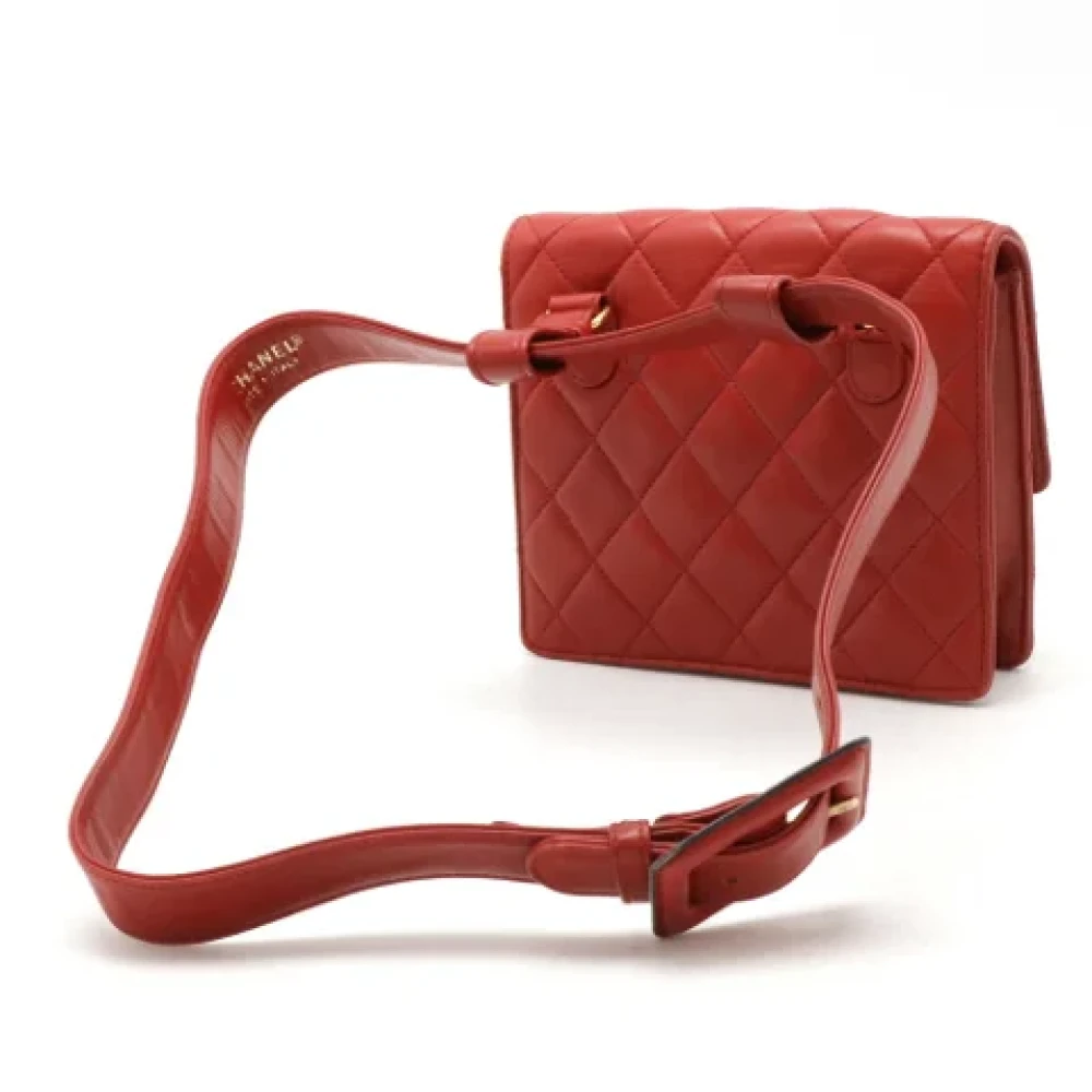 Chanel Vintage Pre-owned Leather clutches Red Dames