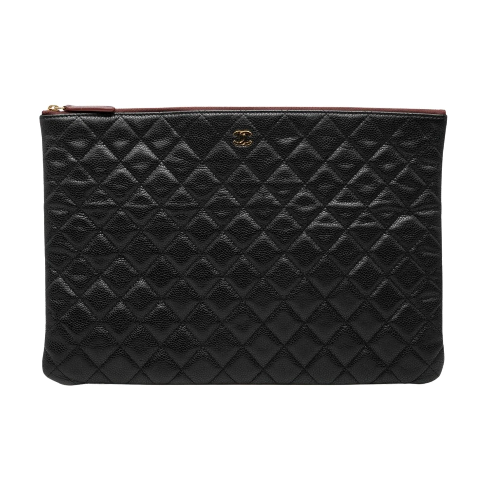 Chanel Vintage Svart Pre-Owned Quilted Pouch