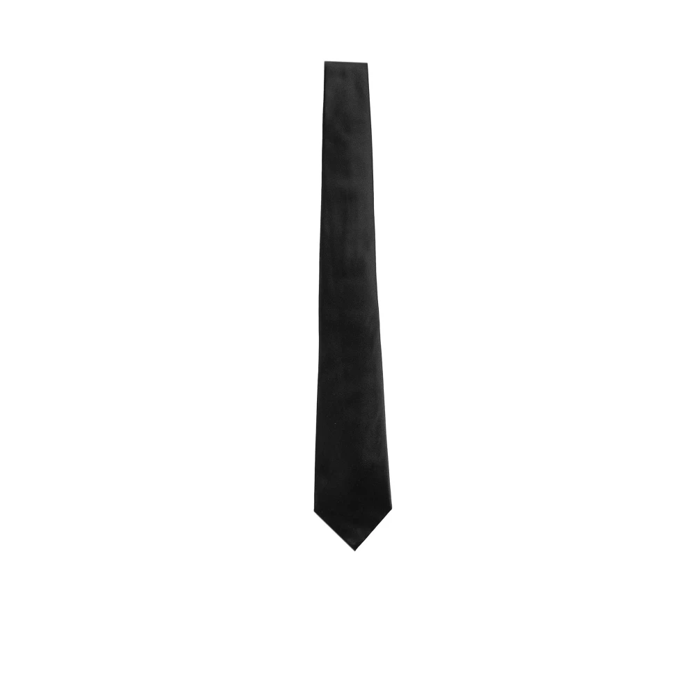 Giorgio Armani Men's Black Ties, One Size, Pure Silk Tie
