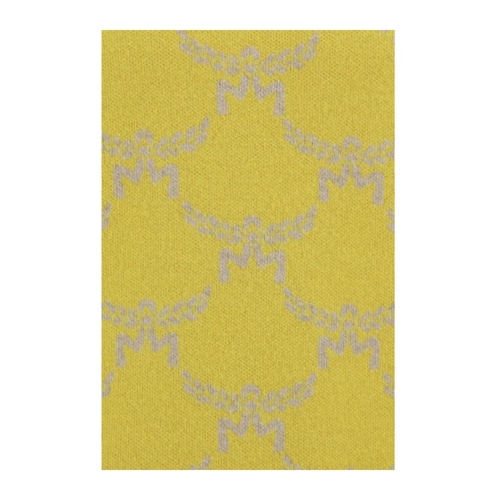 MCM Geribbelde wollen trui voor mannen Yellow Heren