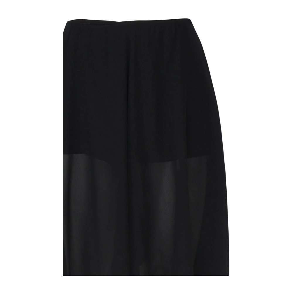 Chloé Zwarte Asymmetrische Gerimpelde Zijden Rok Black Dames