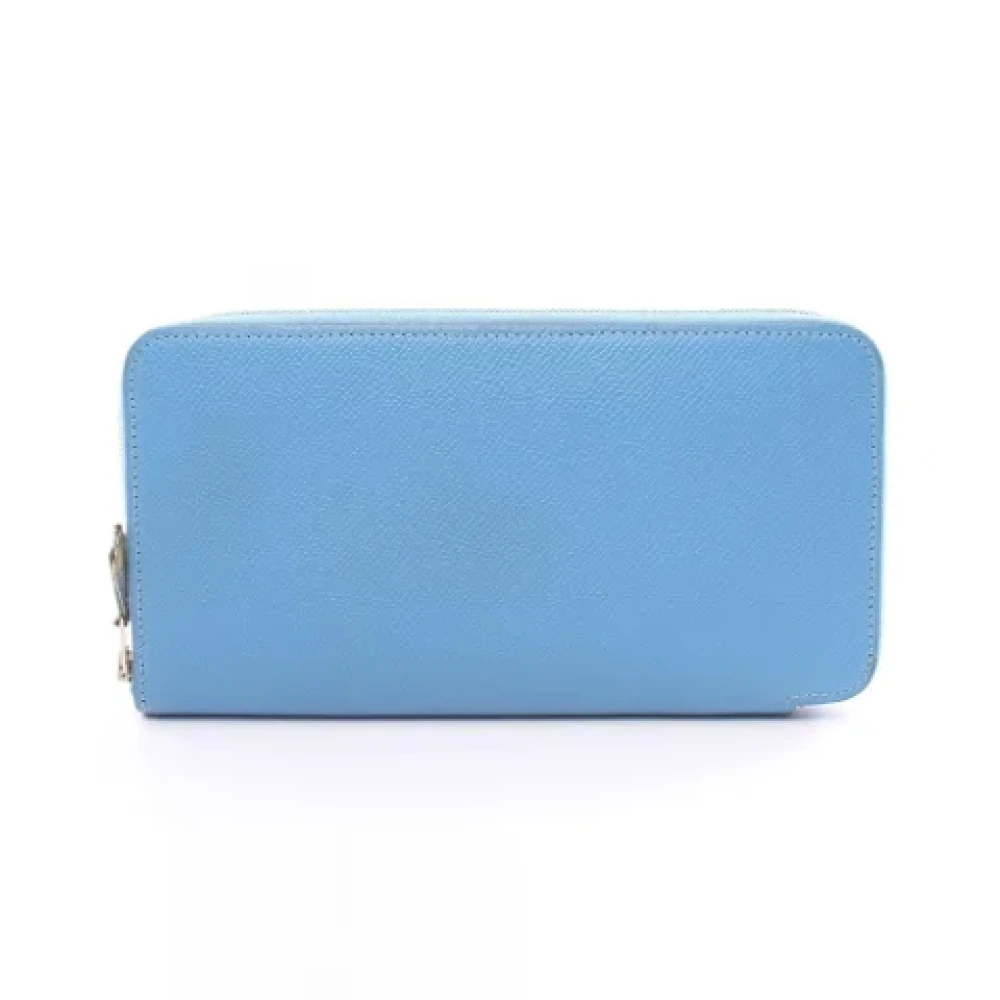 Hermès Vintage Pre-owned Leather wallets Blue Dames