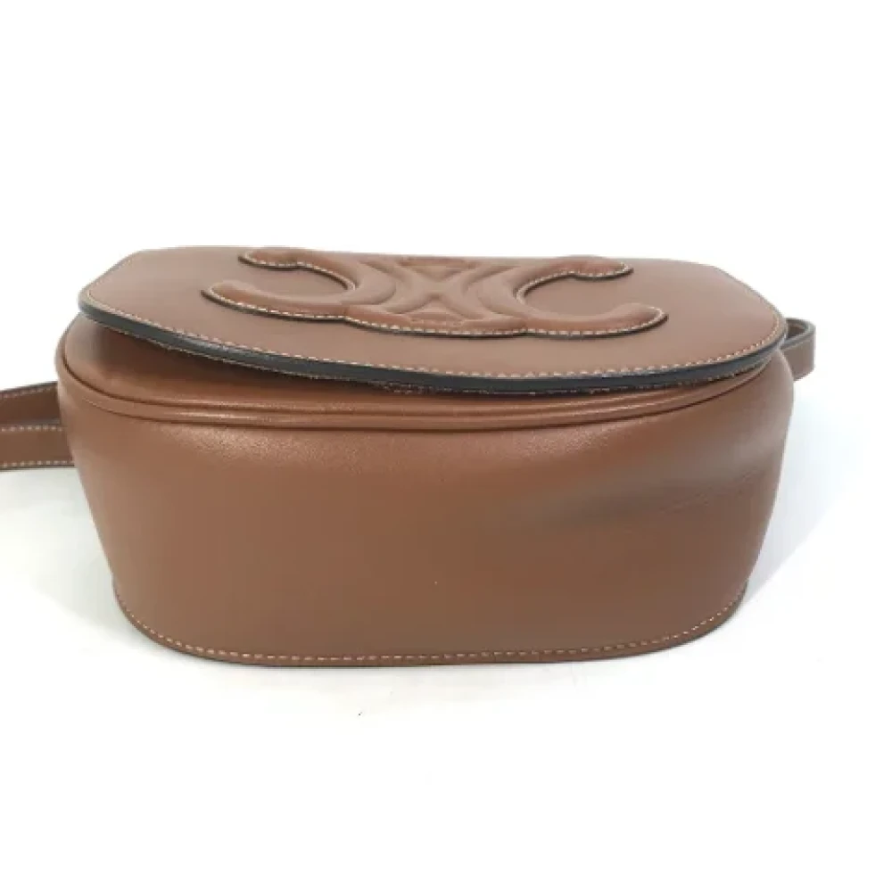 Celine Vintage Pre-owned Leather shoulder-bags Brown Dames