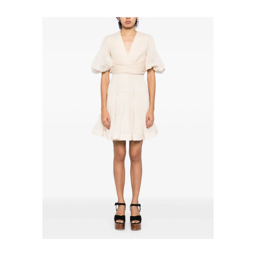 Zimmermann Witte Diepe V-hals Jurk White Dames